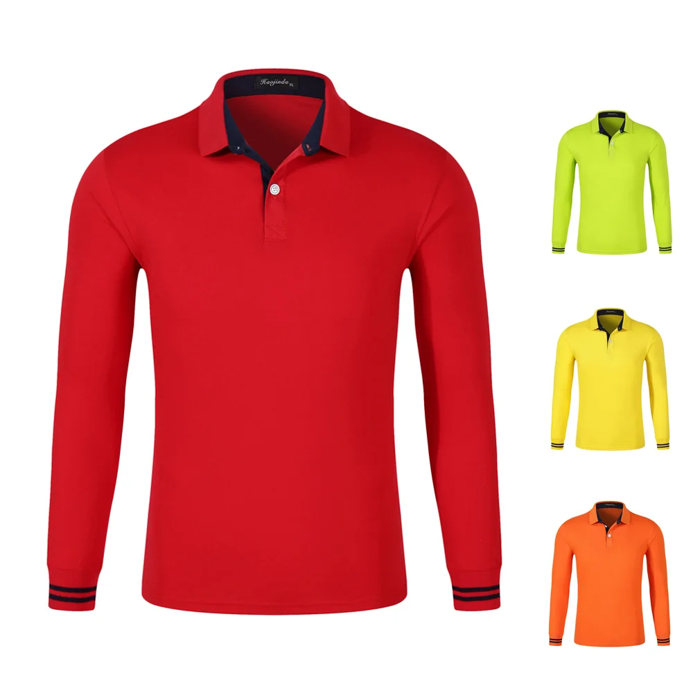 Осень дышащая хлопковая тонкая рубашка поло для женщин с длинным рукавом модная