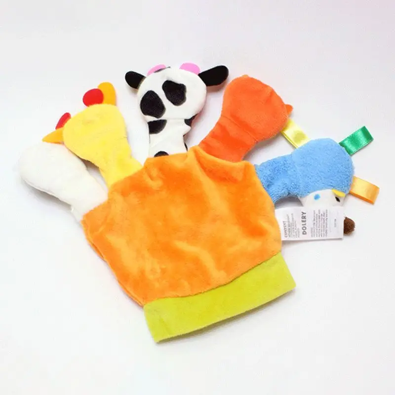 

Cartoon Animal Finger Doll Hand Puppets Glove Plush Toy Baby Early Education Toy