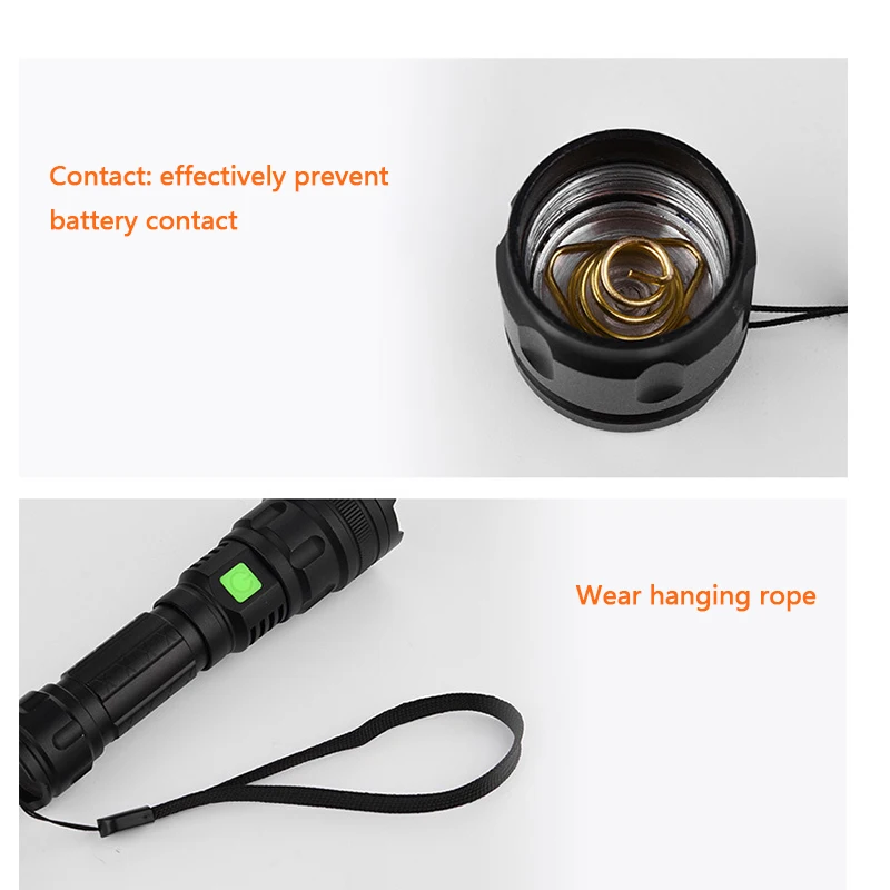 

Aluminum Alloy LED T6 Most Powerful Flashlight USB Rechargeable Zoom Led Torch Battery Best Camping Outdoor Bicycle Camping New