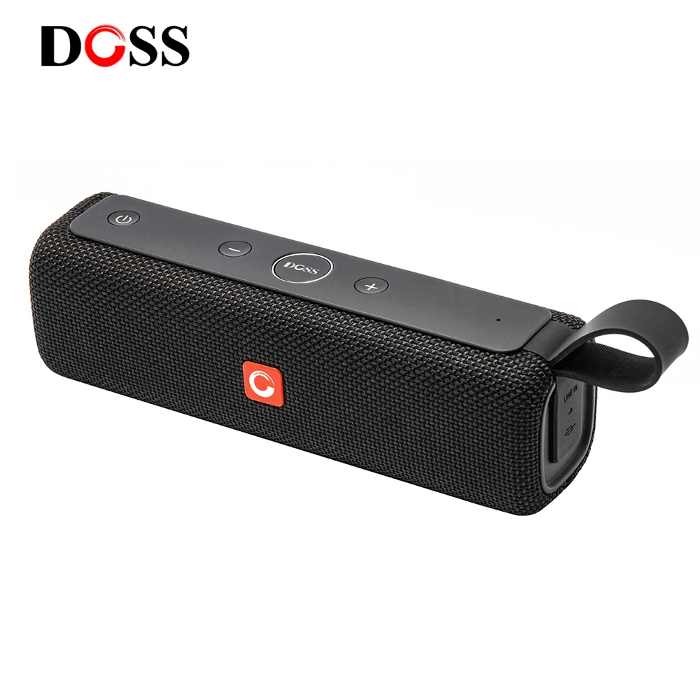 DOSS E-go ll Portable Outdoor Wireless Bluetooth Speaker IPX6 Waterproof Stereo Bass Music Sound Box with Microphone Loudspeaker