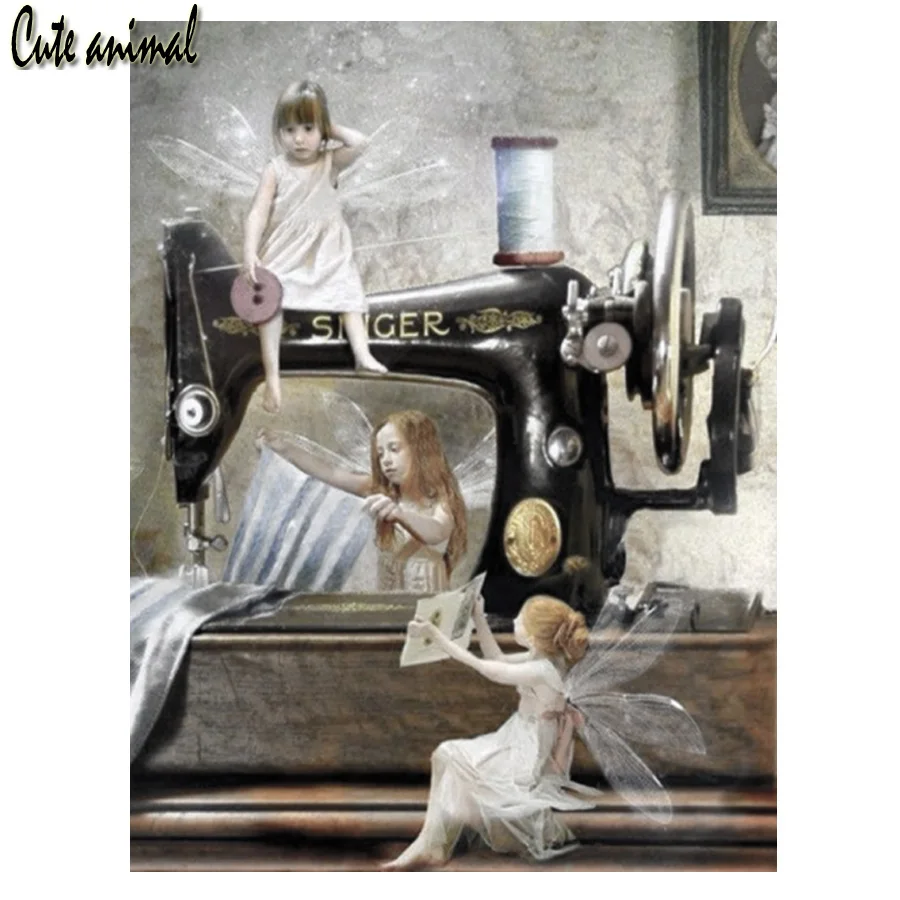 

Набор для алмазной вышивки «Ангел», картина из квадратных страз 5D «сделай сам» с изображением эльфов, 3d-мозаика из страз, стразы, Набор для вышивки крестиком