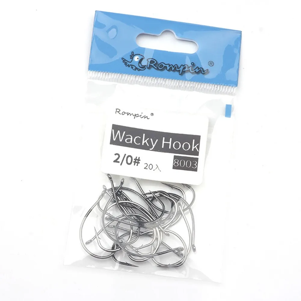 

20pcs/bag Wacky Hook Worm Wacky Rig Lure Soft Bait Drop-shot Rig Lead Head Hooks High Carbon Steel Fishing Hooks Tools Tackle