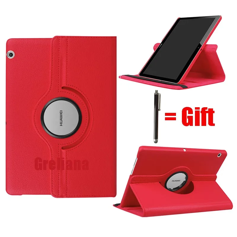 

Чехол для планшета Huawei MediaPad T5 10 AGS2-W09/L09/L03 10,1 дюймов, вращающийся на 360 градусов Чехол-книжка из искусственной кожи с подставкой для Huawei T5 10, че...