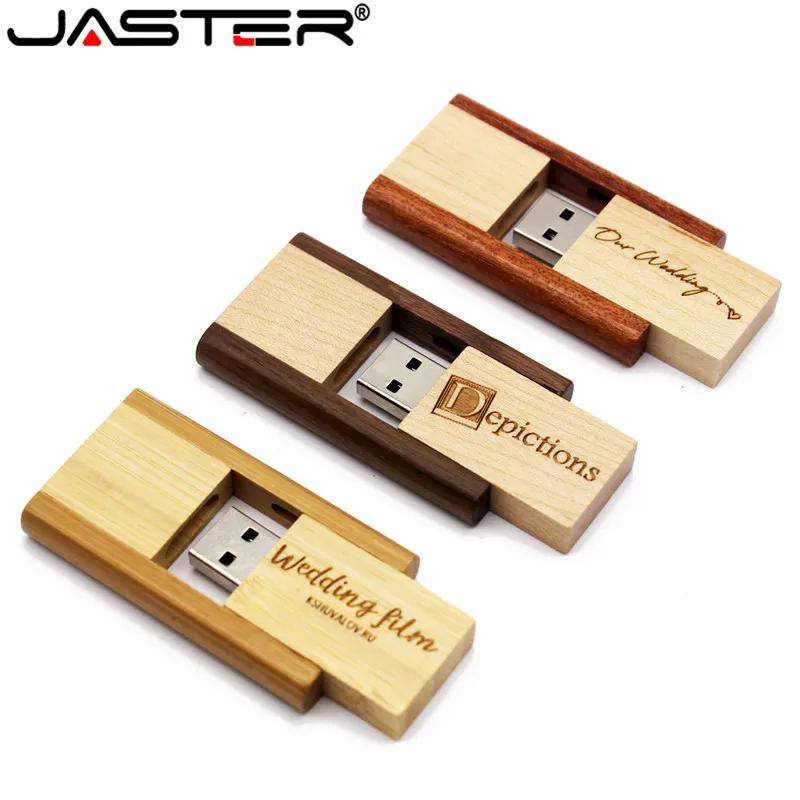 

JASTER 3 colour Maple carbonized bamboo LOGO print usb flash drive usb 2.0 4GB 8GB 16GB 32GB photography 64GB gift