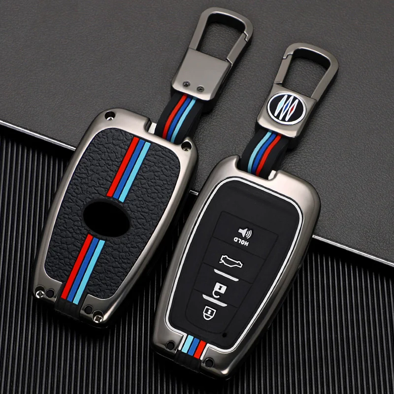 

Zinc alloy Car Smart Key Cover Protective Case Holder For Toyota Camry CHR Prius Corolla RAV4 Prado 2017 2018 Accessories