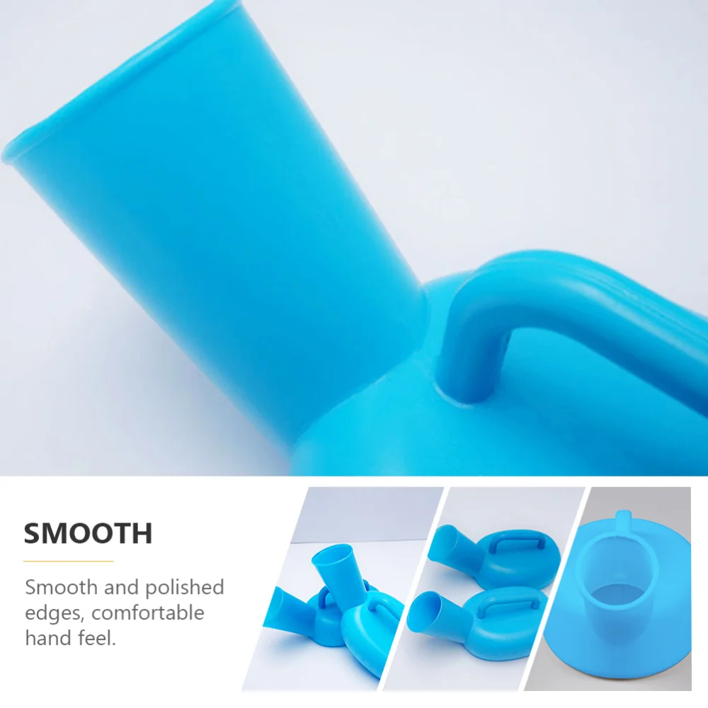 

2 Pcs 1 Set Household Patient Urinal Bottles Hand-held Man Urinals (Blue)