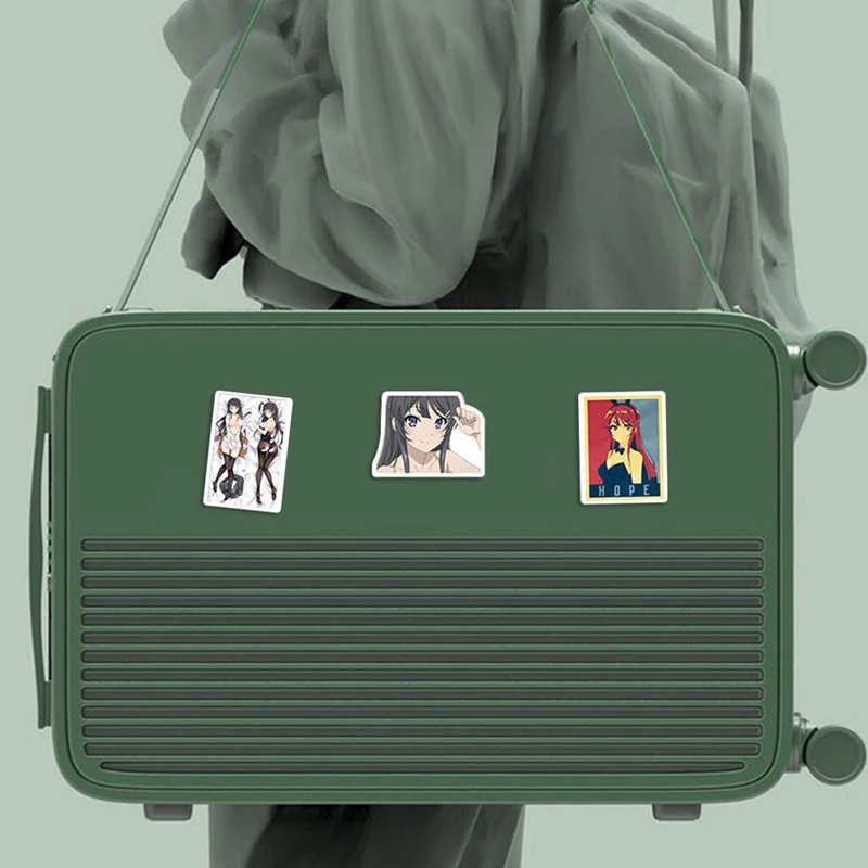 

50 pcs/pack Anime Sexy Cartoon Bunny Girl Stickers Snowboard Laptop Luggage Fridge Styling Vinyl Waterproof DIY Decor Decals