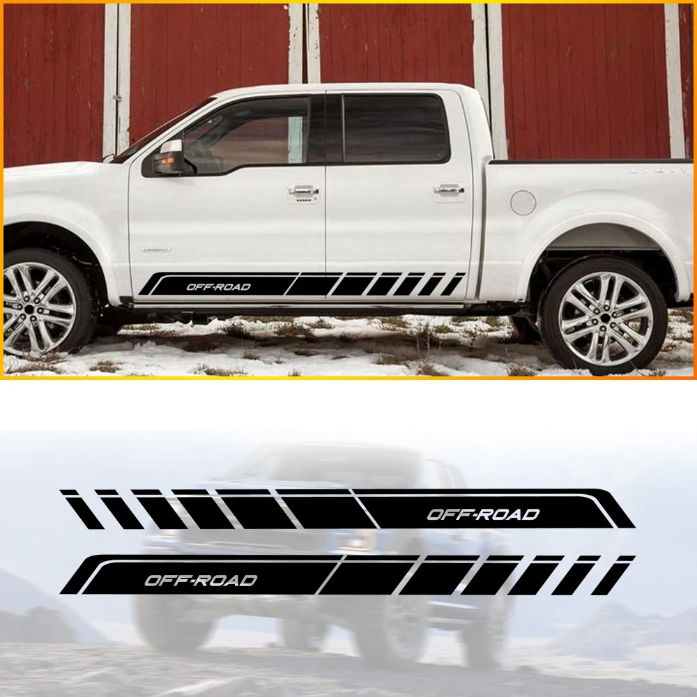 

Pick-up Truck Car Side Stripes Side Skirts Graphics Decals Stickers For GMC SIERRA CANYON