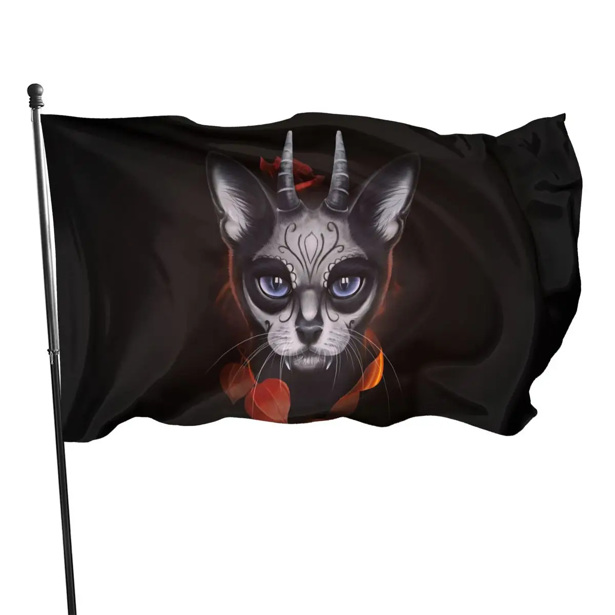 Фото Декоративный Флаг сатана кота 90x150 см | Дом и сад
