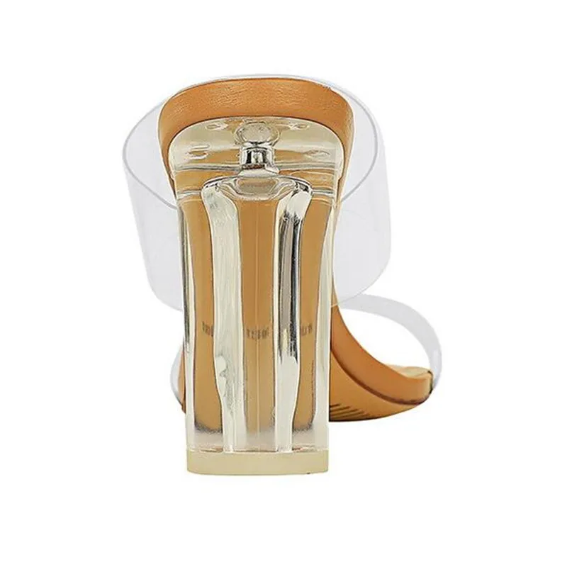 

BIGTREE 2020 New Summer Strange Heel Design Women Slippers Clear PVC Transparent Jelly Sandals Femmes Fashion Open Toe Shoes