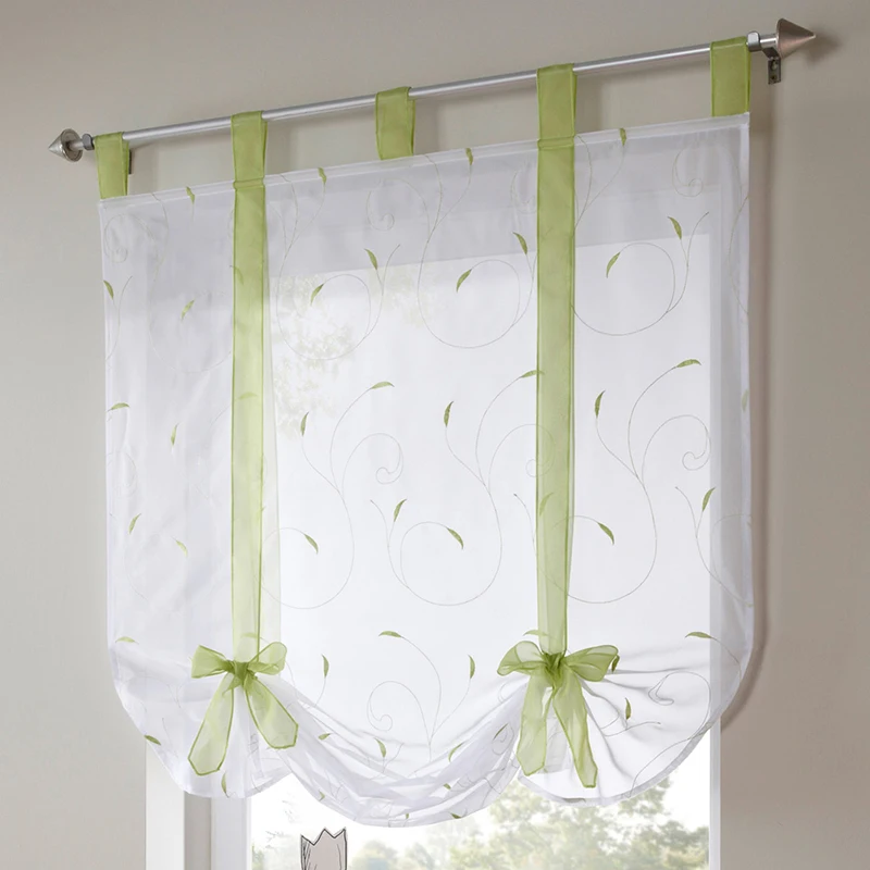 Римский оттенок европейский стиль вышивки Завязывающиеся кухонные оконные