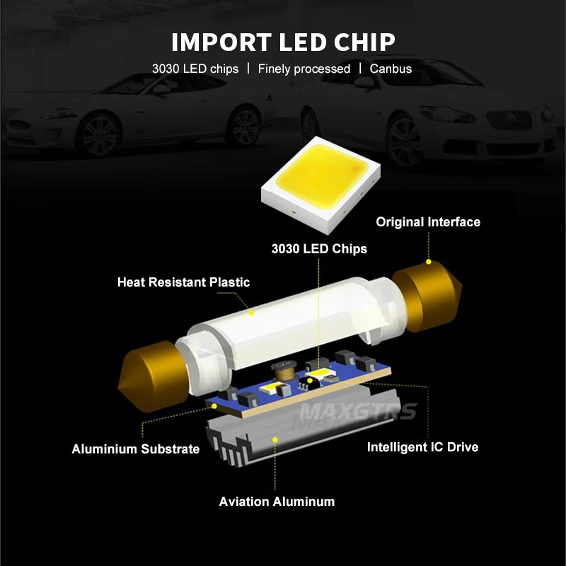 2 х 31 36-39-41 мм C5W C10W 3030 светодиодный автомобиль купольная гирлянда для интерьера чтение светильник карта лампа номерного знака Canbus Error Free 12V