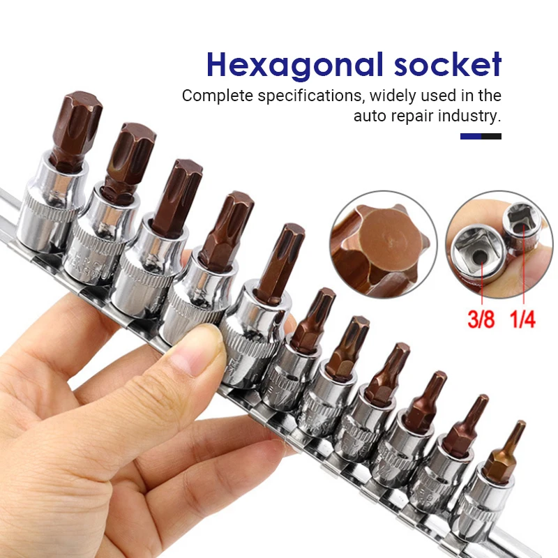 Набор головок для отверток SKIUNT 11 шт. набор с шестигранным углублением 1/4 3/8