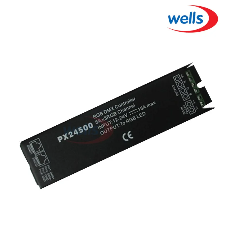 PX24500 DMX512/1990 контроллер 3 CH Для RGB светодиодный светильник лампа DC 12V 24V|rgb led controller|led