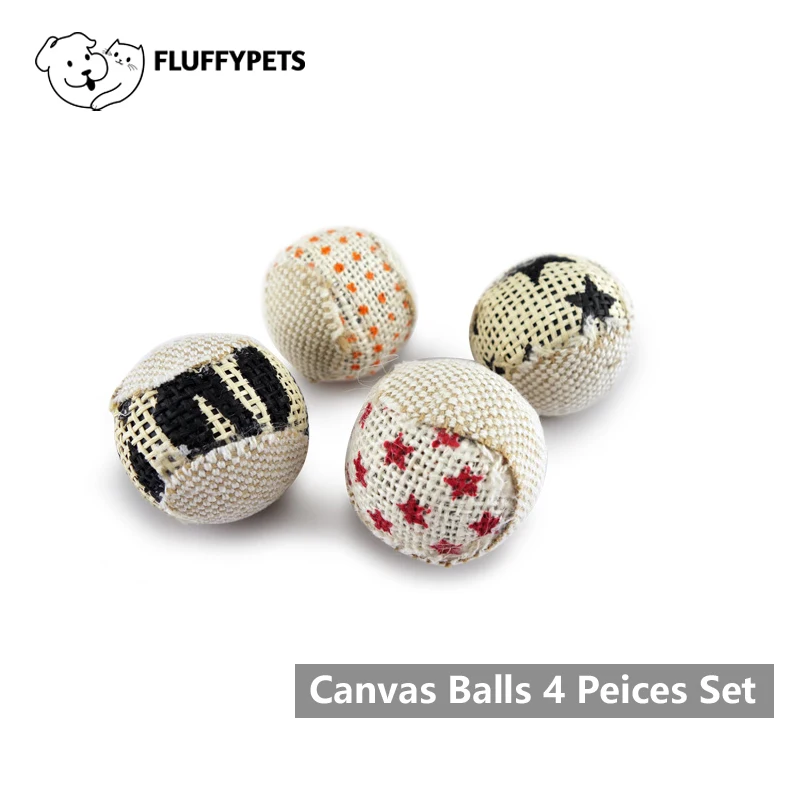 

Cat Toy Ball OF Feather And Rattan 4pcs Sets With Contain Bells To Attract Cats’ Attention