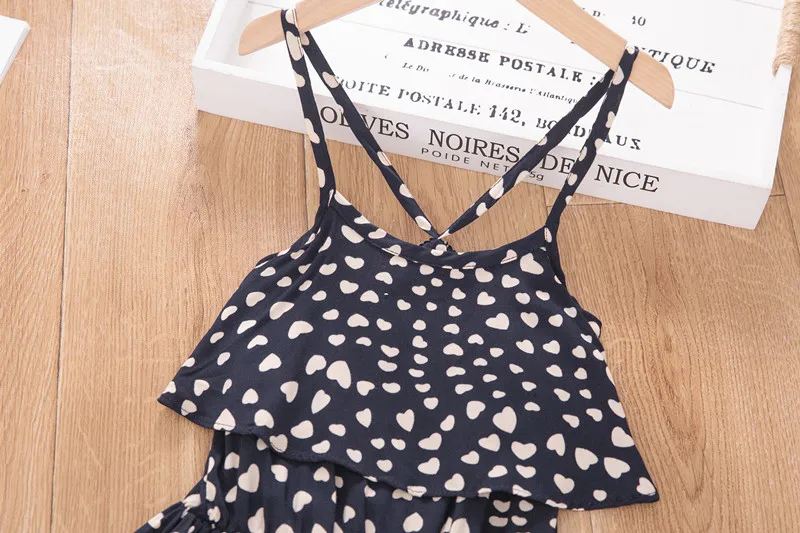 2020 summer sweet and lovely girls dress European American children's long suspender dresses sleeveless beach for kids | Детская