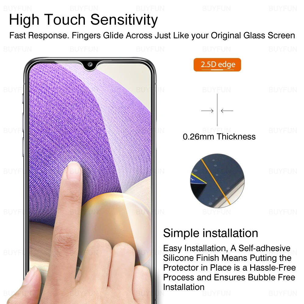 Закаленное стекло 6 5 дюйма для Samsung Galaxy A32 5G 4G A31 A30 A30s Защитная пленка экрана с