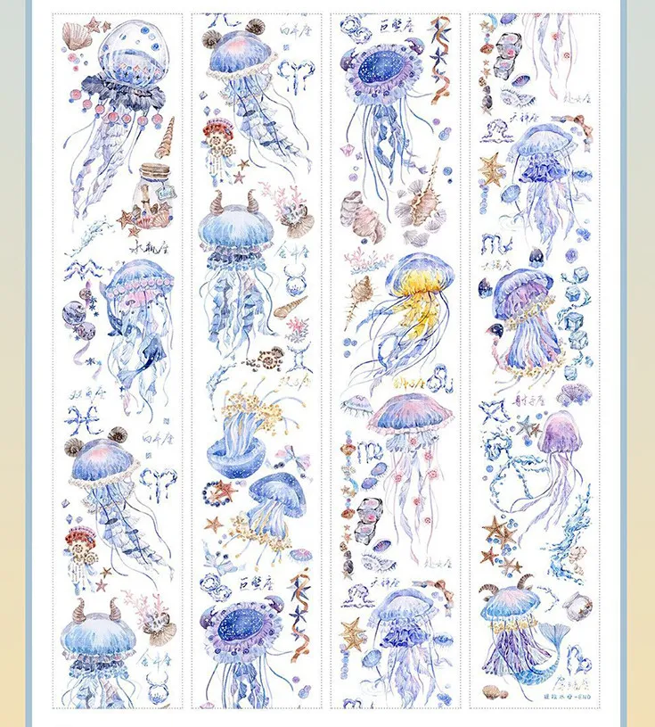 

1 Loop Jellyfish Butterfly Strawberry Cotton Flower Masking Tape Crystal Pet