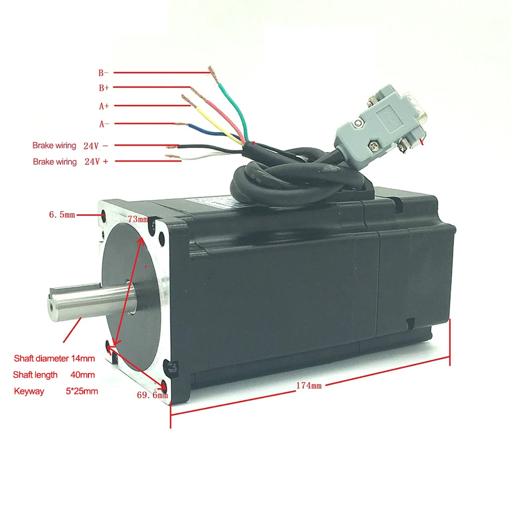 Шаговый двигатель с тормозом Nema34 86 мм DSP нм комплект Драйвер шагового двигателя