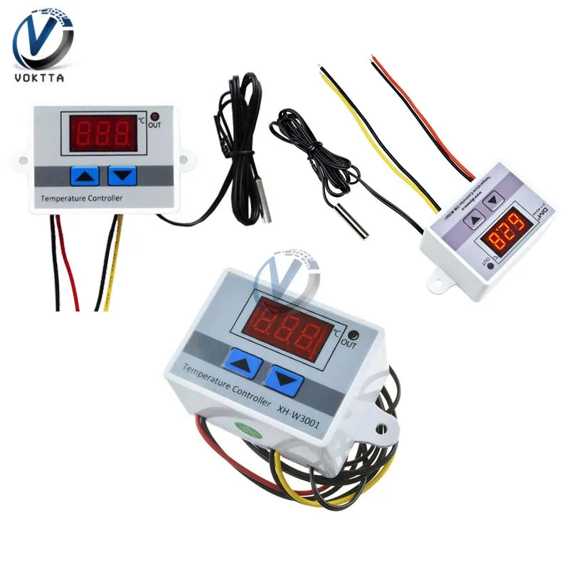 Цифровой светодиодный регулятор температуры 10 А 12 В 24 220 переменного тока