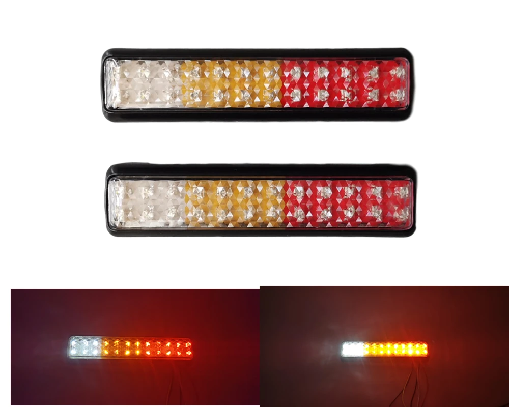 

Задний фонарь, 2 шт., 12 В, 10-30 в, водонепроницаемый, из АБС-пластика, для трейлера, грузовика, 20 светодиодов