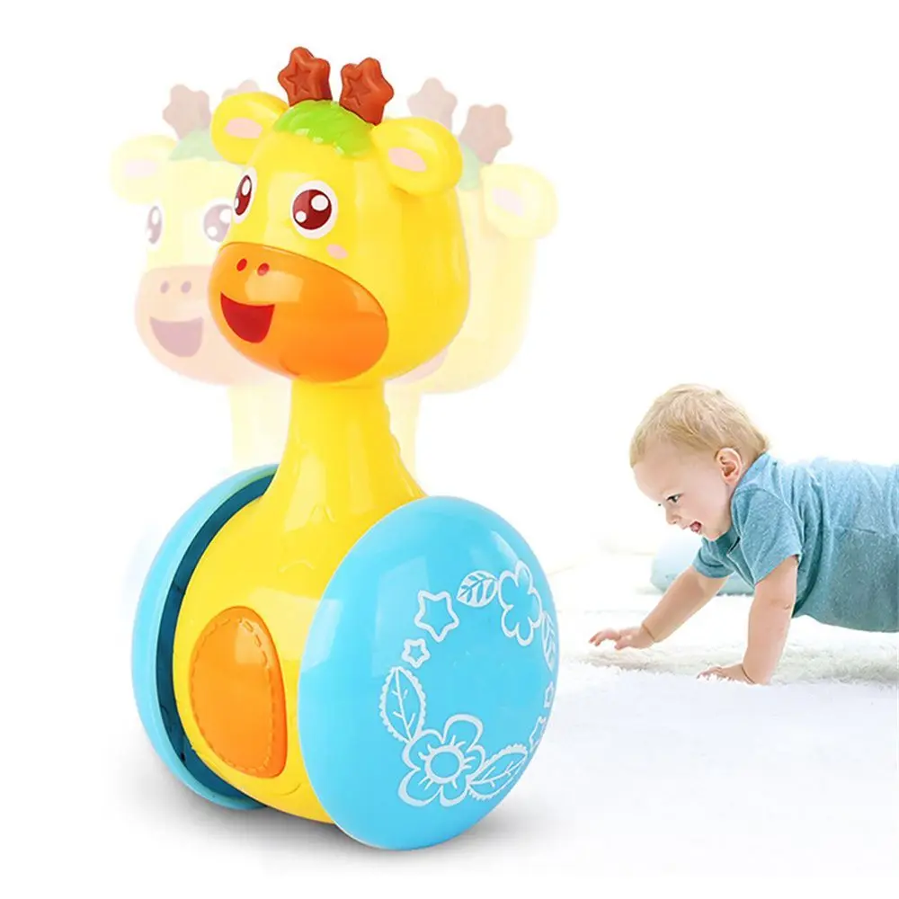 

1 Pc Baby Tumbler Toy Baby Cute Cartoon Giraffe Rattles Tumbler Doll Learning Education Baby Toys Gifts Baby Bell For Child