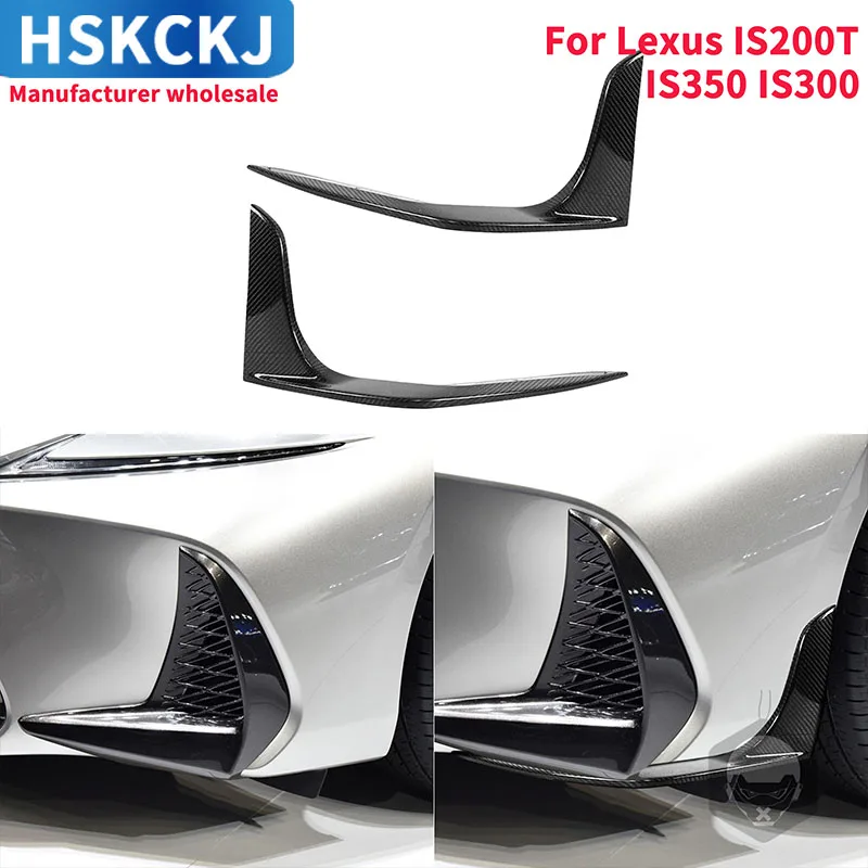 

Front Bumper Splitters Diffuser For Lexus IS200T IS350 IS300 Real Carbon Fiber Car Lip Spoiler Caps Accessories 2017-2019