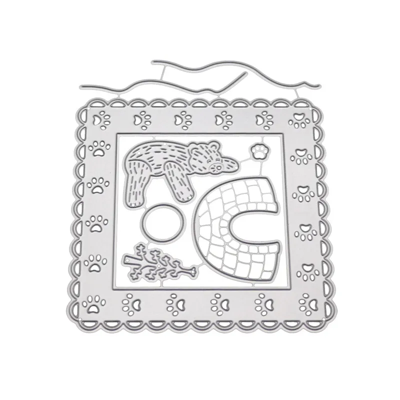 Полярный медведь из углеродистой стали режущие штампы для скрапбукинга бумага