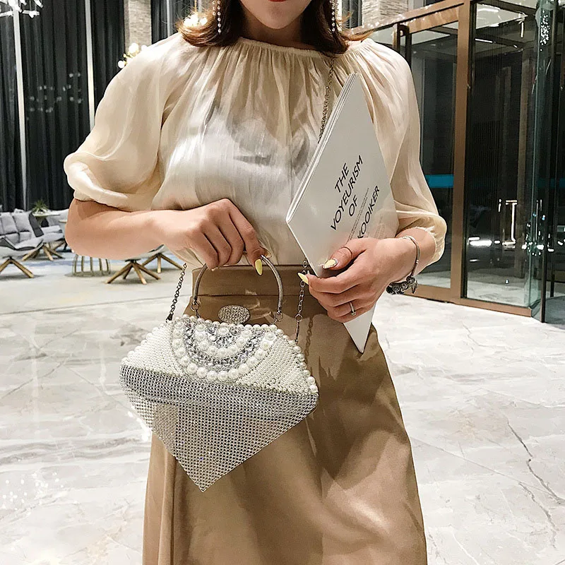 Новинка 2020 клатч Стразы с кисточками и бисером женские вечерние сумки