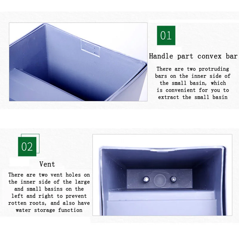 Креативный офисный перфорированный Балконный горшок из полимера PP