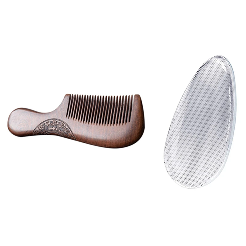 

Sandalwood Comb Women Men Home Hair Comb With Foot Care Dead Skin Remover Feet Foot File Exfoliator