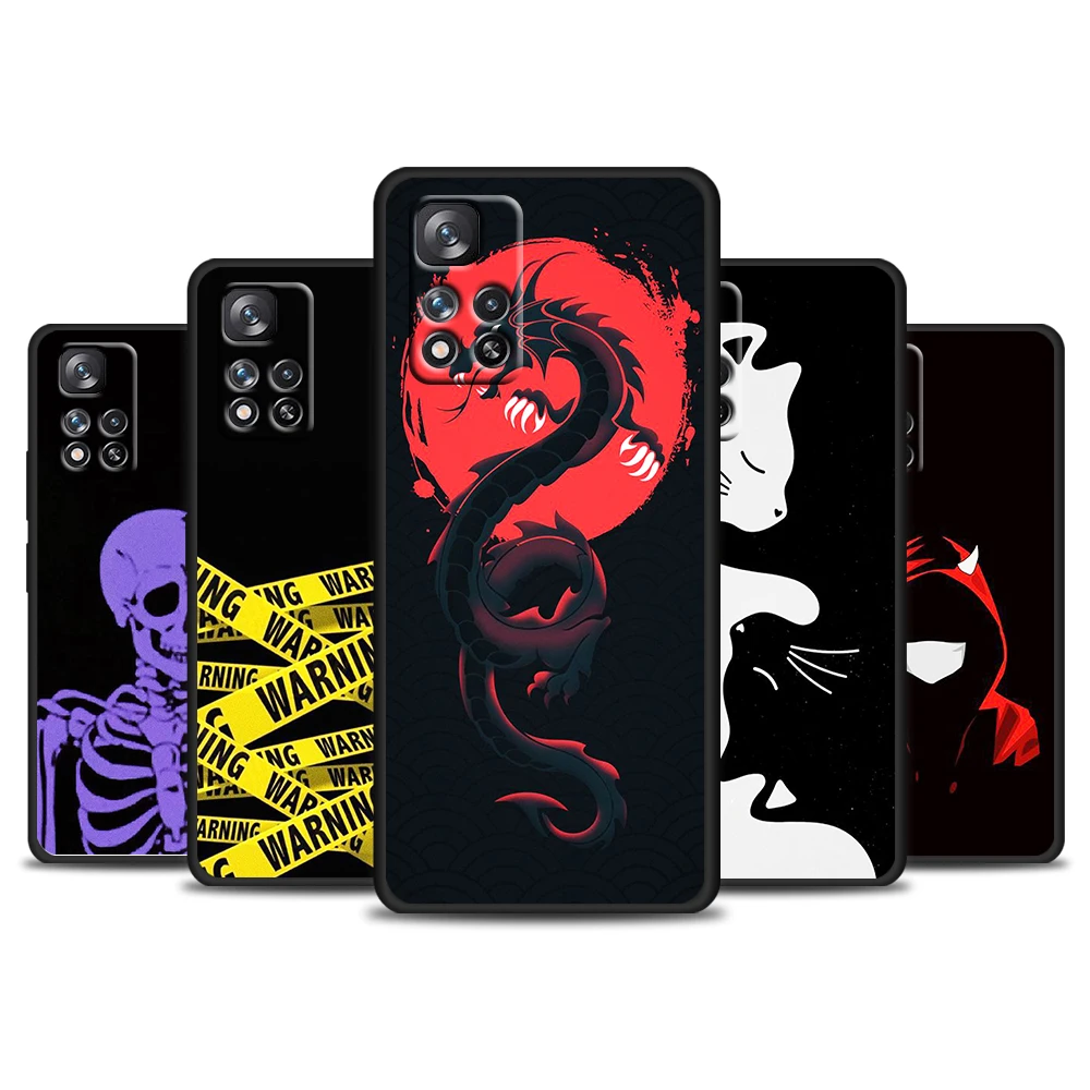 

Japanese fantasy art For Xiaomi Redmi Note 11 10 10S 9 9T 9S Pro Max 8T 8 7 6 5 4X Silicone Soft Black Phone Case