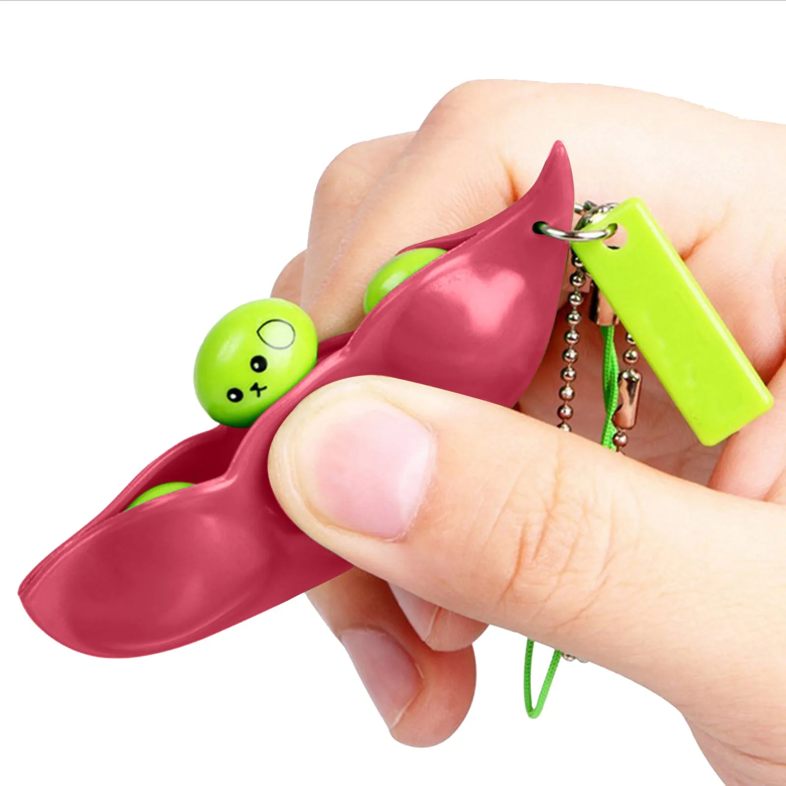 

3PC Fidget Toys Decompression Edamame Toys Squishy Squeeze Peas Beans Keychain Cute Stress Adult Toy Rubber Boys Xmas Gift