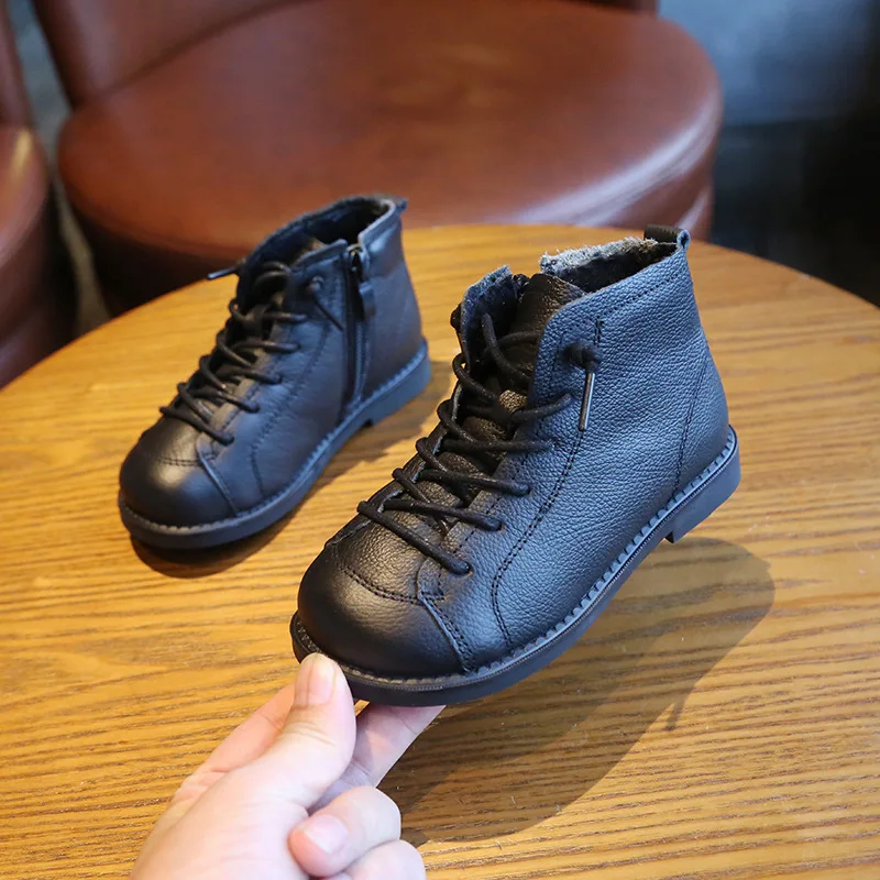 Новинка осени 2020 детские ботинки Martin детская обувь из натуральной кожи для