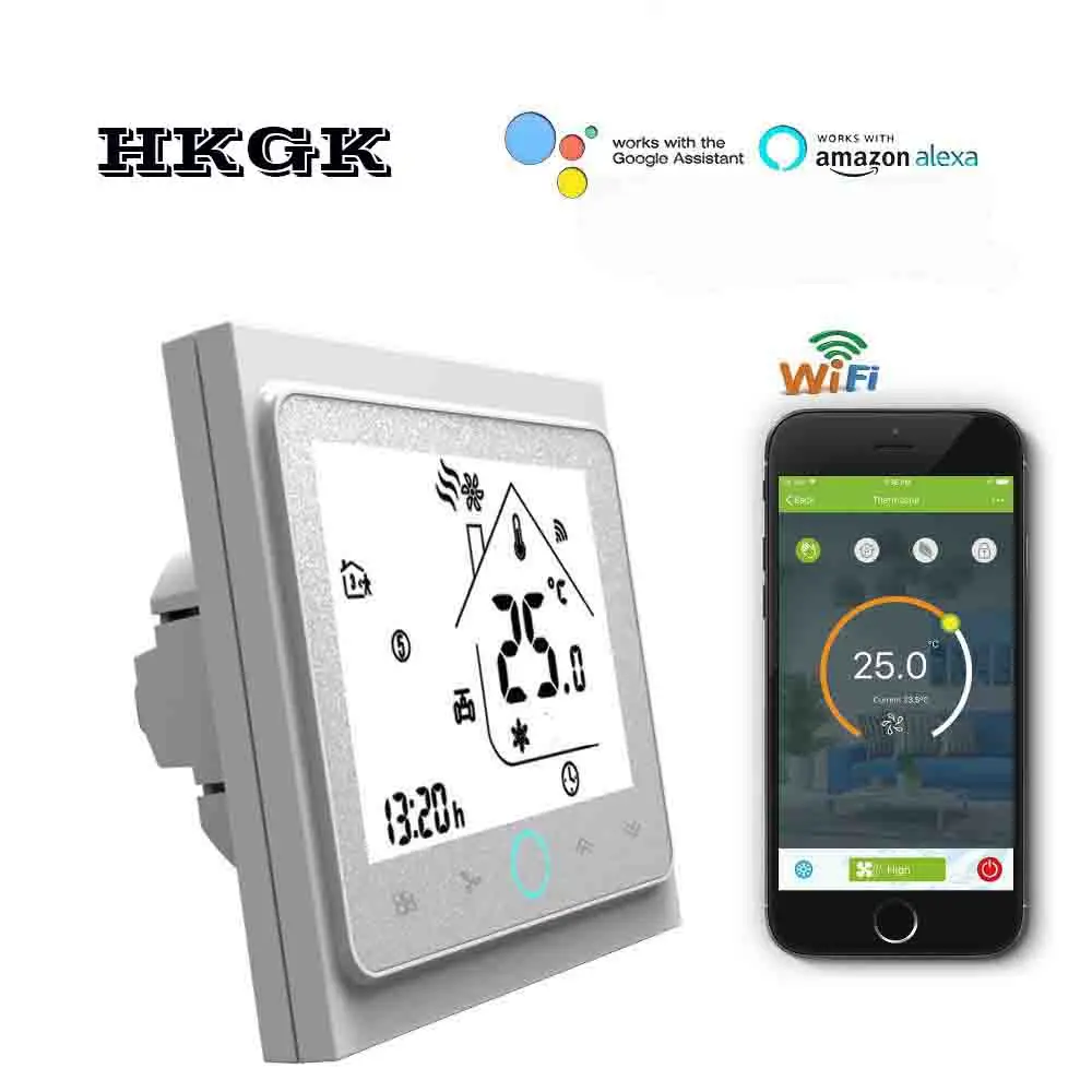 2p 4p cooling/heating digital wireless wifi thermostat room temperature control for Central air conditioning