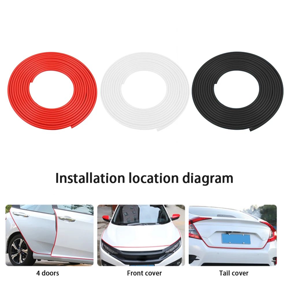 

8M Door Anti-collision Strip PVC Car Door Edge Guards Fit for Most Car