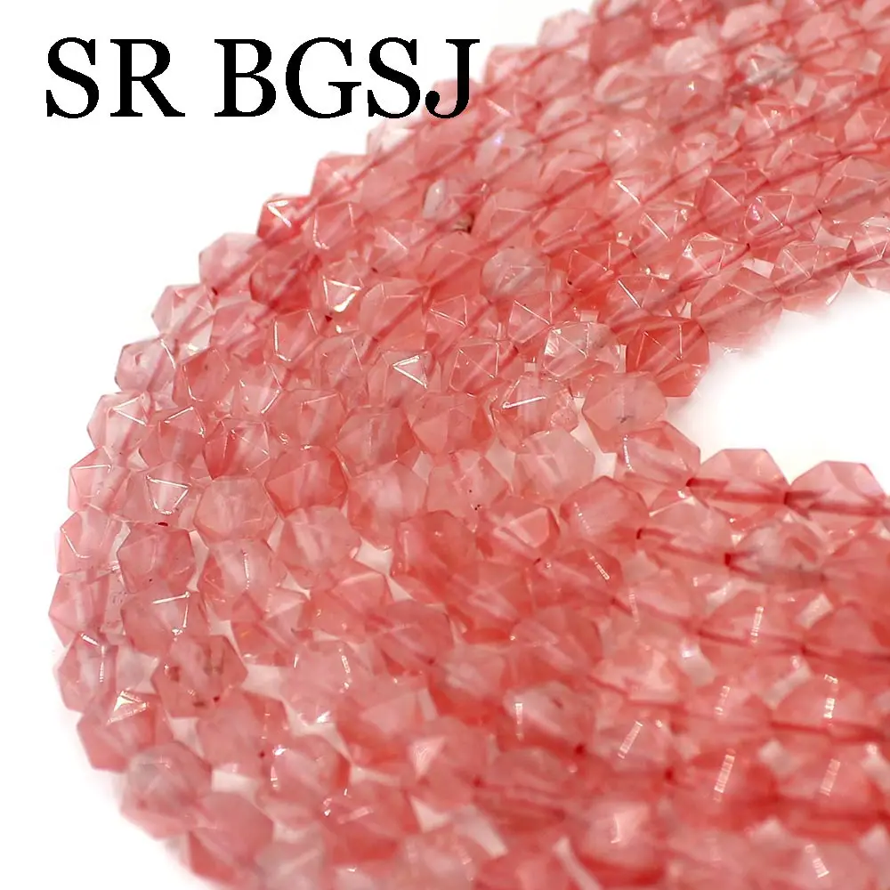 Бесплатная доставка 8 мм граненые круглые полигональные Арбузные кристаллы