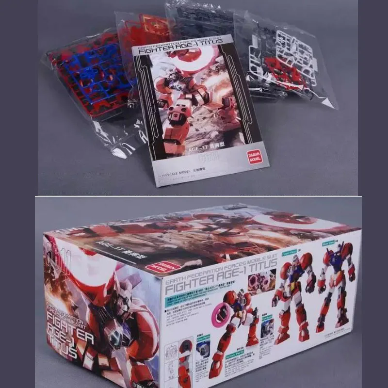 In Color Box Daban Tamashii Hobby MG Gundam Fighter возраст-1 Titus модель 1/100 Модель робот экшн-фигурка собранная горячие детские игрушки Рождественский подарок - Цвет: In Color Box