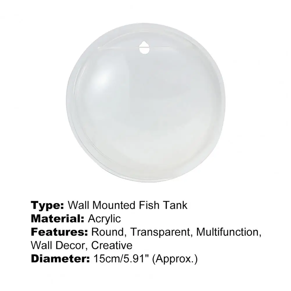 

Fish Tank Clear Wall Mounted Acrylic Creative Flower Pot for Home