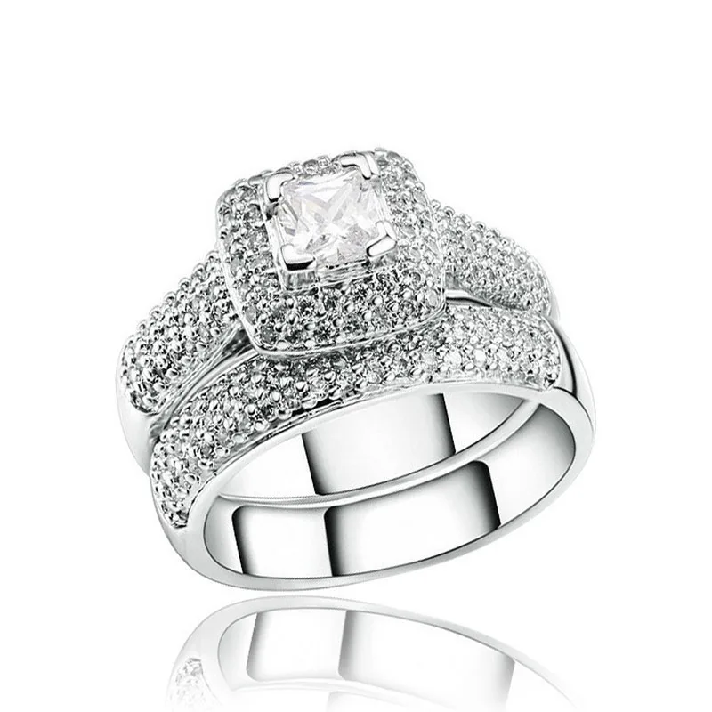 

Funmode New Fashion Luxury Design AAA Cubic Zircon Ring For Women Full CZ Setting Elegant Ring Wholesale Price FR269