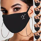 Маска для лица для взрослых маска с надписью стразы многоразовая маска для женщин маска тканевые моющиеся маски для хэллоуина защита лица