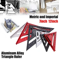 12 inch imperial aluminum alloy triangle angle ruler protractor woodworking measurement tool square layout gauges