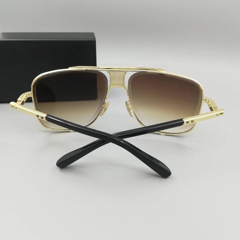

Big frame black/ brown MACH Classic FIVE Sunglasses Metal Sun Glasses Women Retro Sun Glasses Vintage High Quality Gafas Oculos