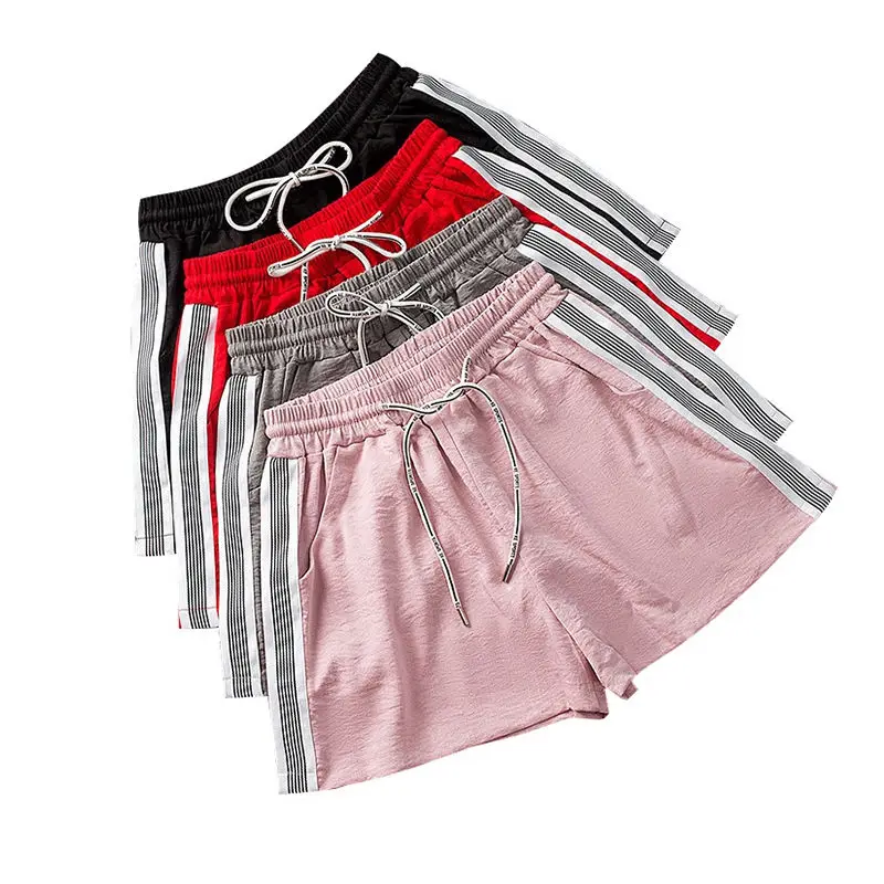 

2020 new Korean home leisure sports shorts women's summer student High Waist Wide Leg large loose pants