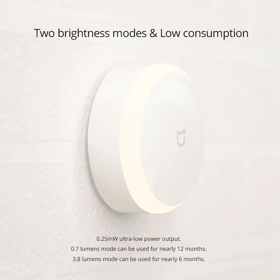 Умный светодиодный инфракрасный датчик движения Xiaomi MiJIA приглушаемый ночник для