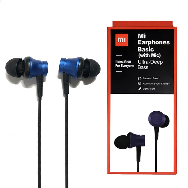 Blue Крепление для спортивной камеры Xiao mi Pistion 3 mi свежий 3,5 мм Основные Наушники W/mi c для mi 9T Pro 3s 4 CC9 CC9E A3 Red mi K20 8 8A 7 7A 6 6A Note 4, 5, 6, 7, 8 pro - Цвет: Blue
