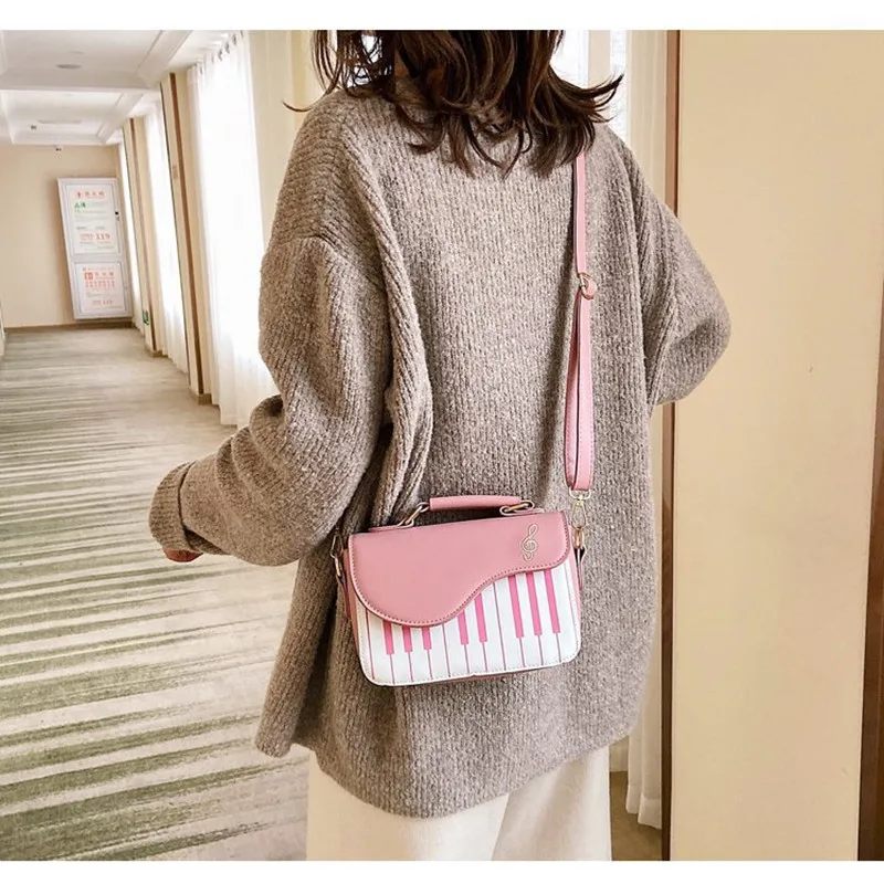 

Piano Key Design Shoulder Bag For Women 2021 Stylish Crossbody Bags PU Leather Handbags Ladies Pures Female Messenger Bag