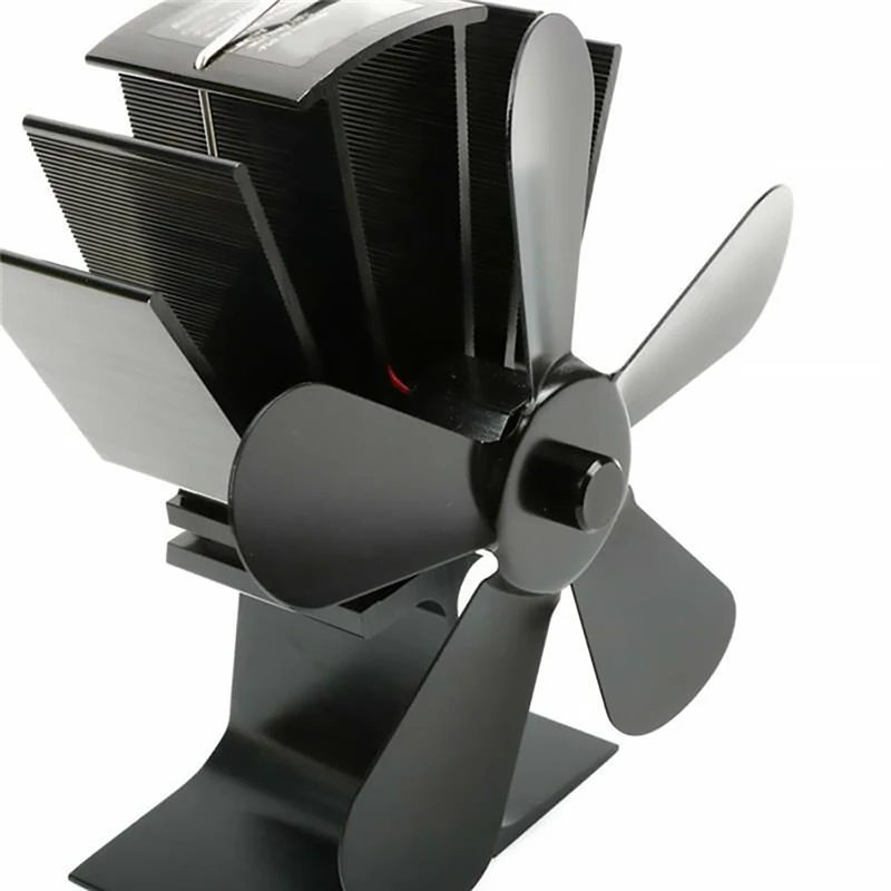 

5 Blades Fireplace Fan Home Eco Friendly Stove Fan Heat Powered for Wood Log Burner Fireplace Supporting Tools Without Battery