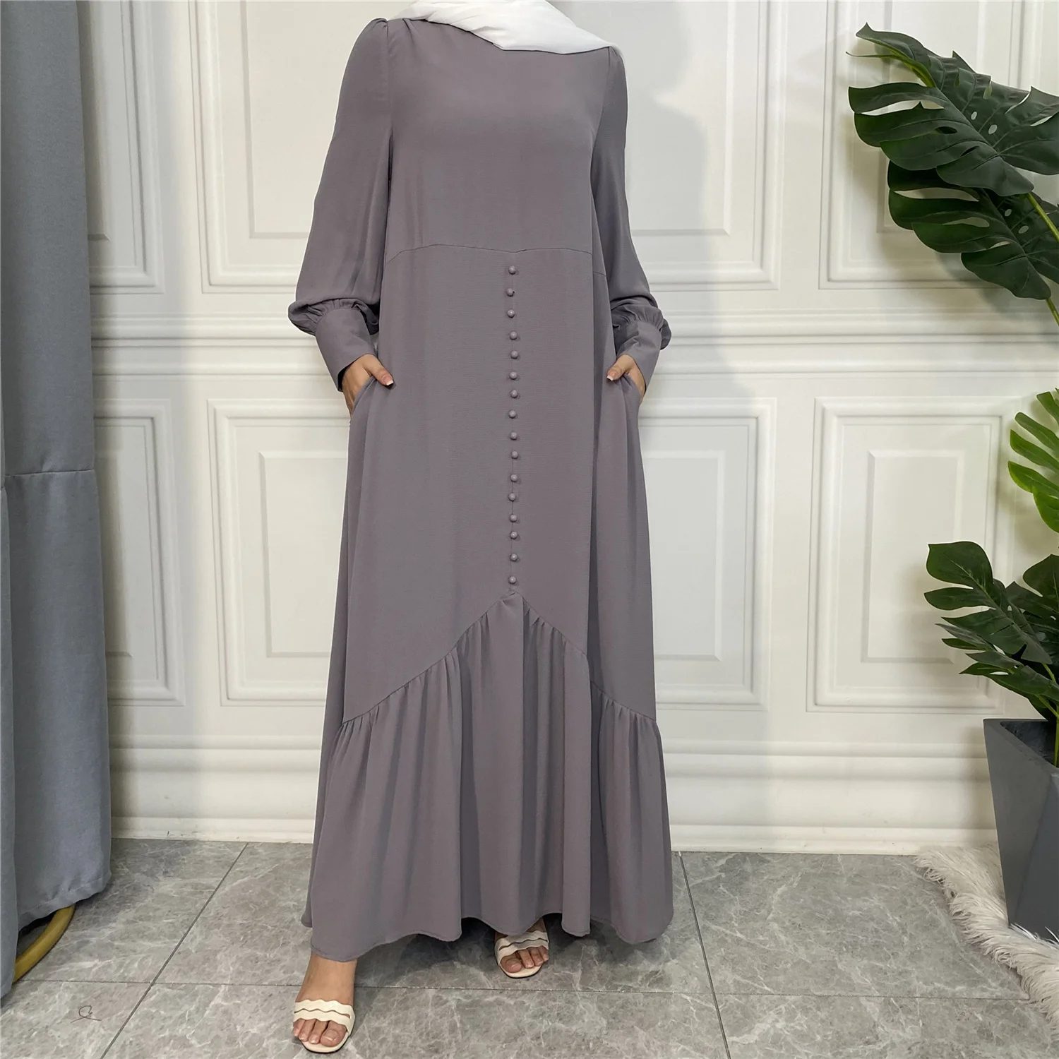 Хиджаб летнее платье турецкий трикотаж халат марокканский стиль исламский