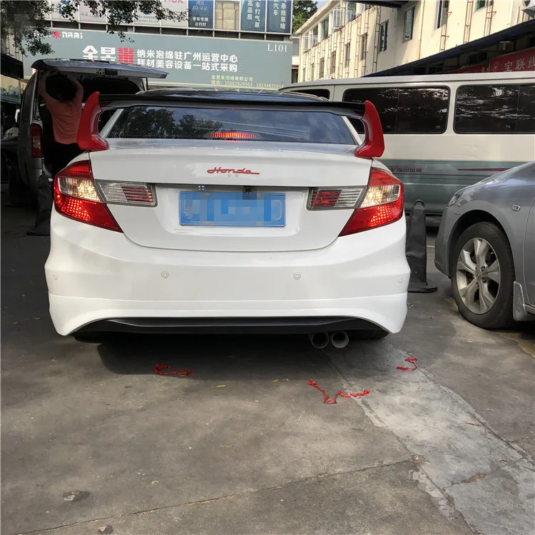 Спойлер заднего крыла автомобиля из АБС пластика для Civic 2012 2014 Honda FD2|Спойлеры и